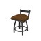 Holland Bar Stool Co 18" Low Back Swivel Vanity Stool, Pewter Finish, Canter Thatch Seat 82118PW001 - alternate 1